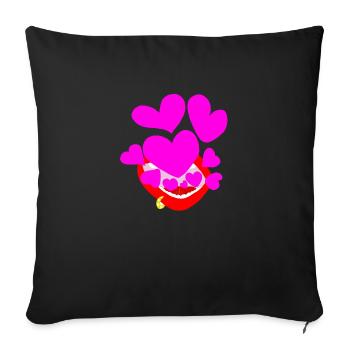 Bubbles of Love v.Carmine fort. - Coussin et housse de 45 x 45 cm - noir - Devant