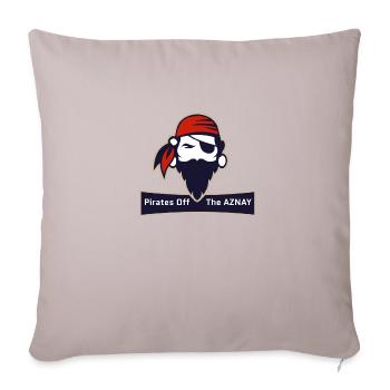 Pirates - Coussin et housse de 45 x 45 cm - taupe clair - Devant