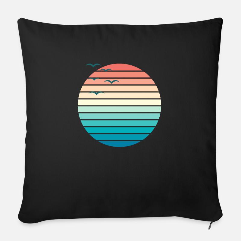 Sunset II - Sofakissen mit Füllung 45 x 45 cm - Schwarz