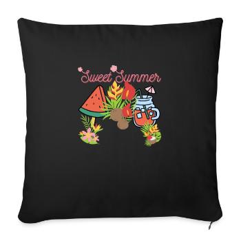 Sweet Summer - Sofakissen mit Füllung 45 x 45 cm - Schwarz - Vorne