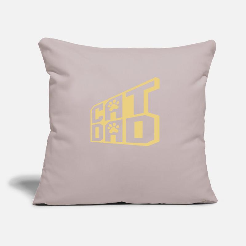 Conception du logo Cat Dad Coussin et housse de 45 x 45 cm