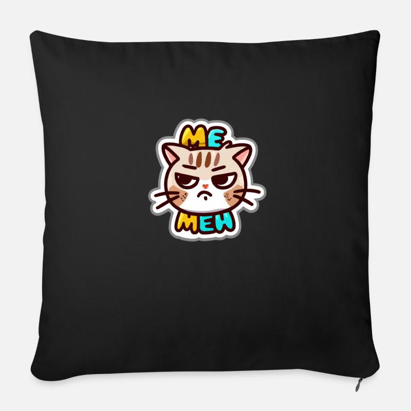 Was ist los mit dieser Katze? - Sofakissen mit Füllung 45 x 45 cm - Schwarz