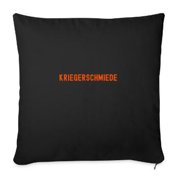 Kriegerschmiede - Sofakissen mit Füllung 45 x 45 cm - Schwarz - Vorne