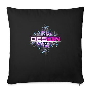 Modern pop art - Sofa pillow with filling 45cm x 45cm - black - Front