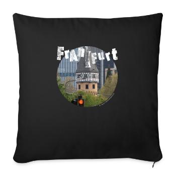 Frankfurt-Shirt - Sofakissen mit Füllung 45 x 45 cm - Schwarz - Vorne