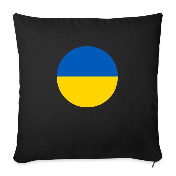Ukraine - Sofakissen mit Füllung 45 x 45 cm - Schwarz - Vorne