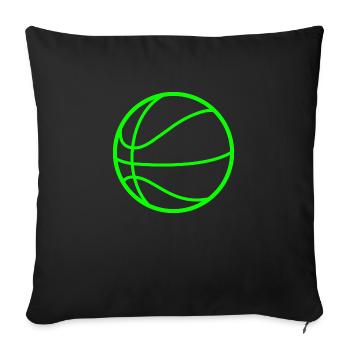 Basket-ball - Coussin et housse de 45 x 45 cm - noir - Devant