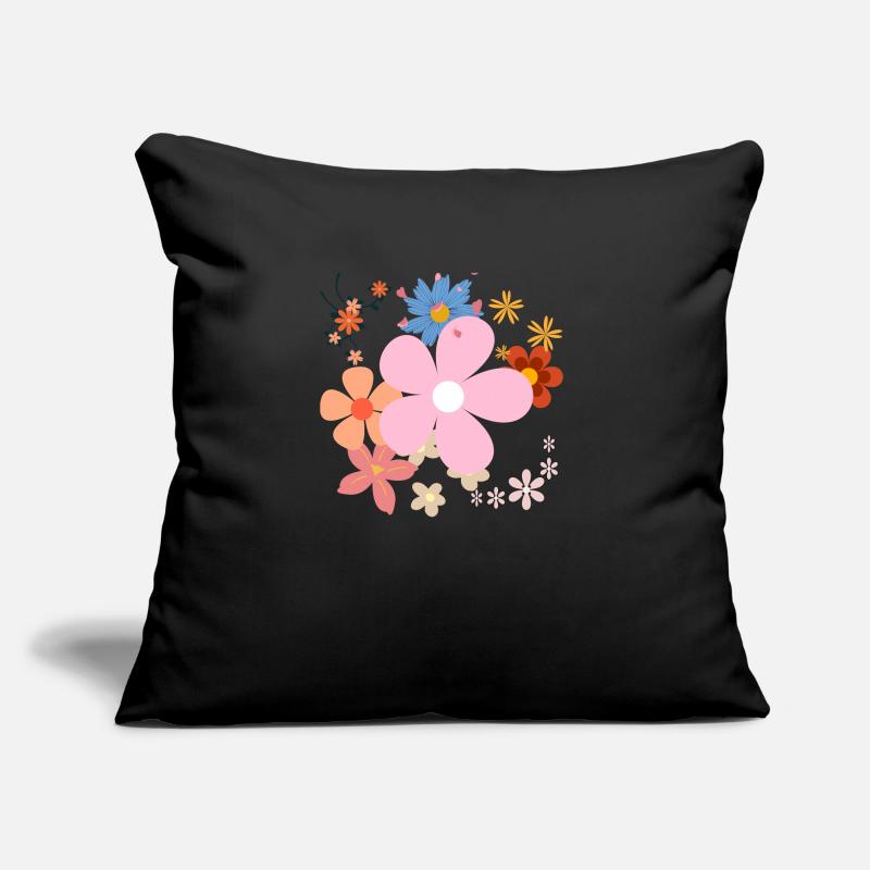BLUMEN Sofakissen mit Füllung 45 x 45 cm