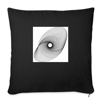 Mathematical Mandala 2 - Sofa pillow with filling 45cm x 45cm - black - Front
