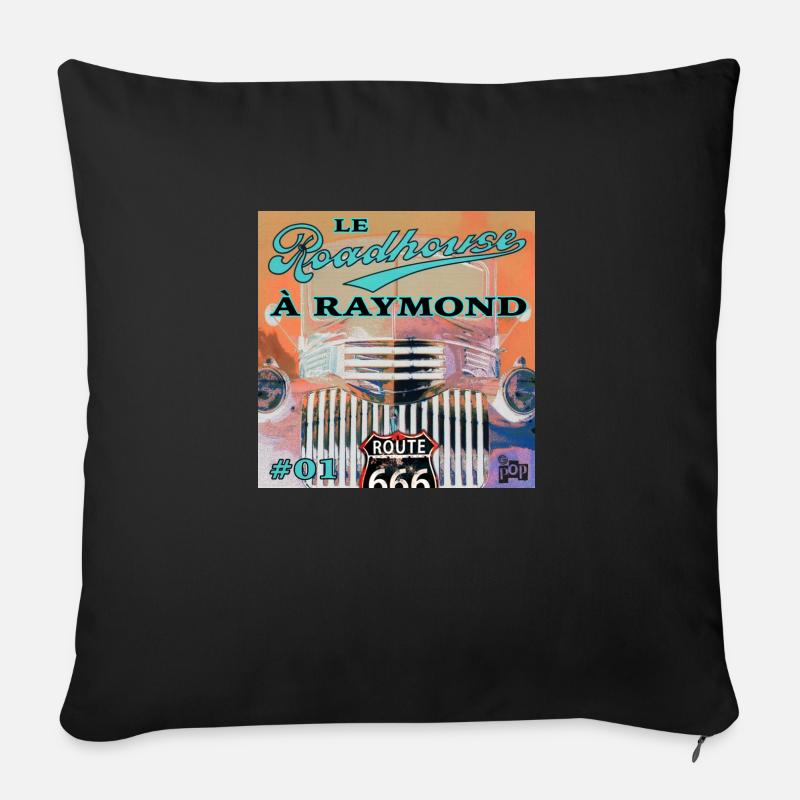 roadhouse a raymond - Coussin et housse de 45 x 45 cm - noir