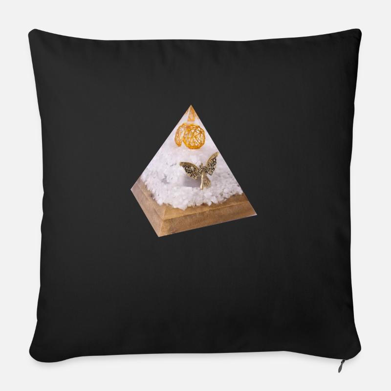 Erzengel Michael Pyramide - Sofakissen mit Füllung 45 x 45 cm - Schwarz
