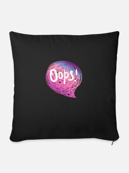 Oops! - Sofakissen mit Füllung 45 x 45 cm - Schwarz