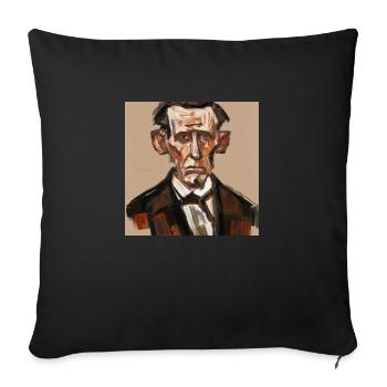 Founding Father Abraham Lincoln - Schiele - Sofa pillow with filling 45cm x 45cm - black - Front