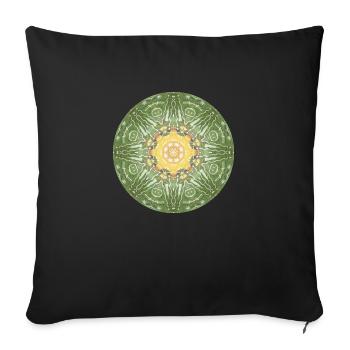 Mandala-Quantum 3 - Sofakissen mit Füllung 45 x 45 cm - Schwarz - Vorne