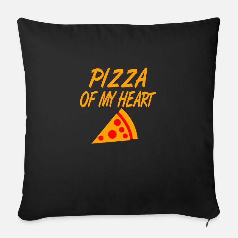 Pizza - Sofakissen mit Füllung 45 x 45 cm - Schwarz