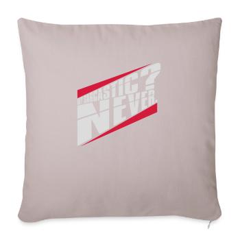 me sarcastic never quote - Sofa pillow with filling 45cm x 45cm - light taupe - Front