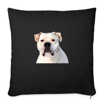 American Bulldog 2 - Sofa pillow with filling 45cm x 45cm - black - Front