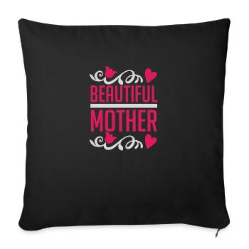 Tee-shirt original Beautiful Mother - Coussin et housse de 45 x 45 cm - noir - Devant
