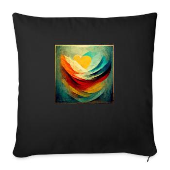 Bunt - Sofakissen mit Füllung 45 x 45 cm - Schwarz - Vorne