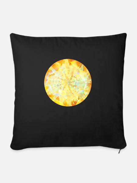 Mandala Graal 12 - Sofakissen mit Füllung 45 x 45 cm - Schwarz