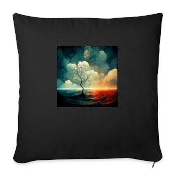 Courage - Sofa pillow with filling 45cm x 45cm - black - Front