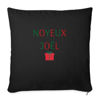Pull de Noël marrant - Coussin et housse de 45 x 45 cm - noir - Devant