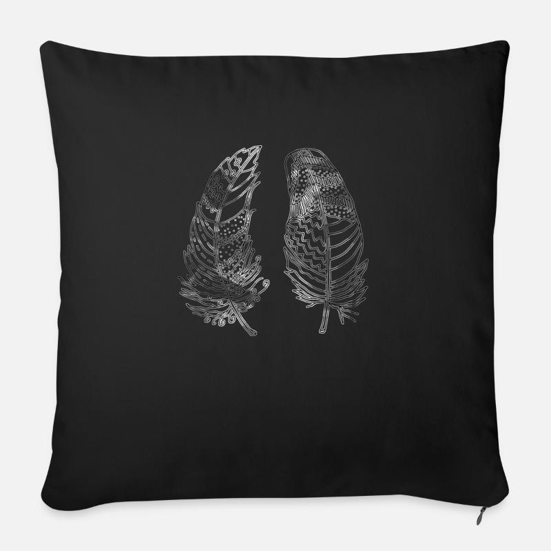 Feder - Sofakissen mit Füllung 45 x 45 cm - Schwarz