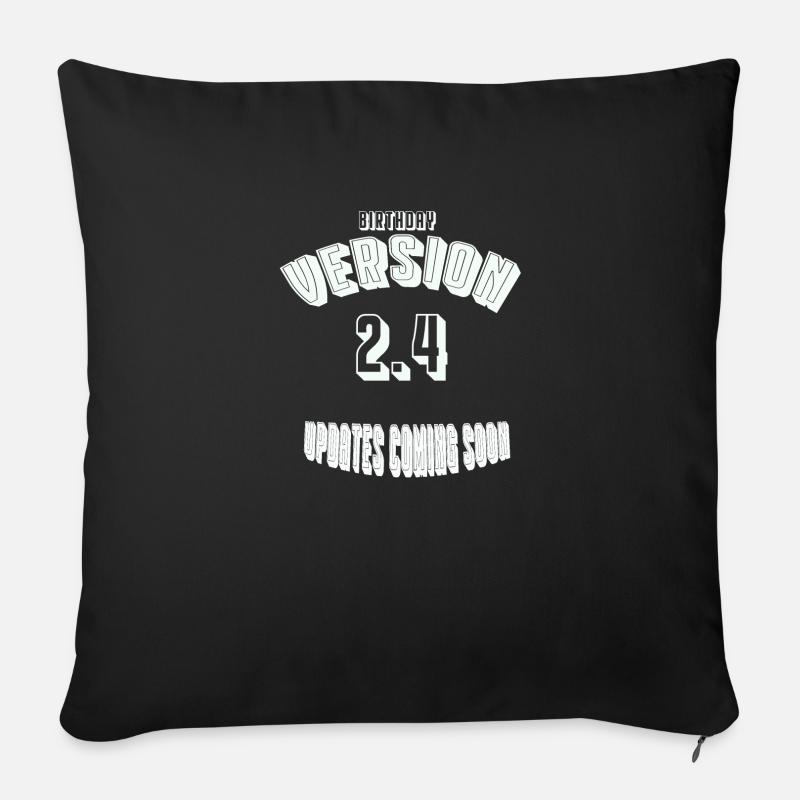 Birthday24 - Sofa pillow with filling 45cm x 45cm - black
