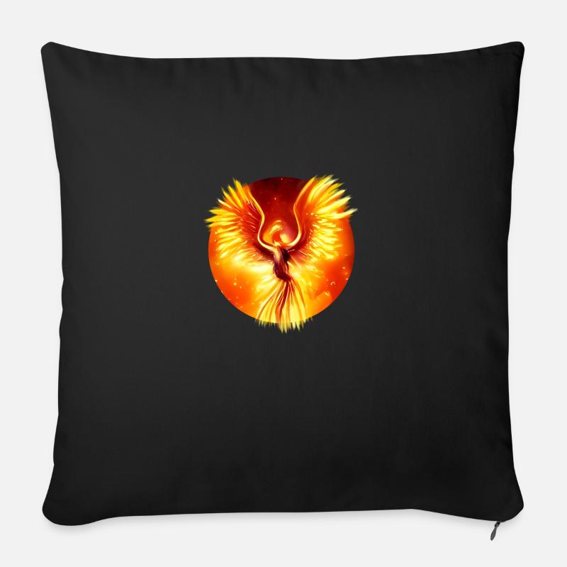 Phoenix - Sofakissen mit Füllung 45 x 45 cm - Schwarz