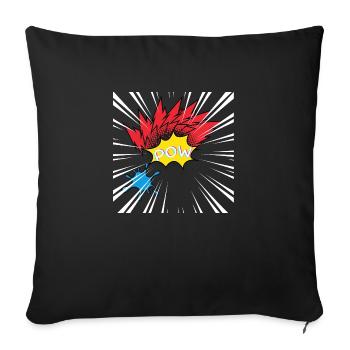 Pop Art Design - Sofa pillow with filling 45cm x 45cm - black - Front