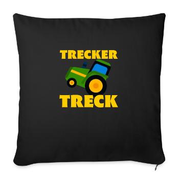 Trecker Treck Traktor Pulling Tractor Geschenk - Sofakissen mit Füllung 45 x 45 cm - Schwarz - Vorne