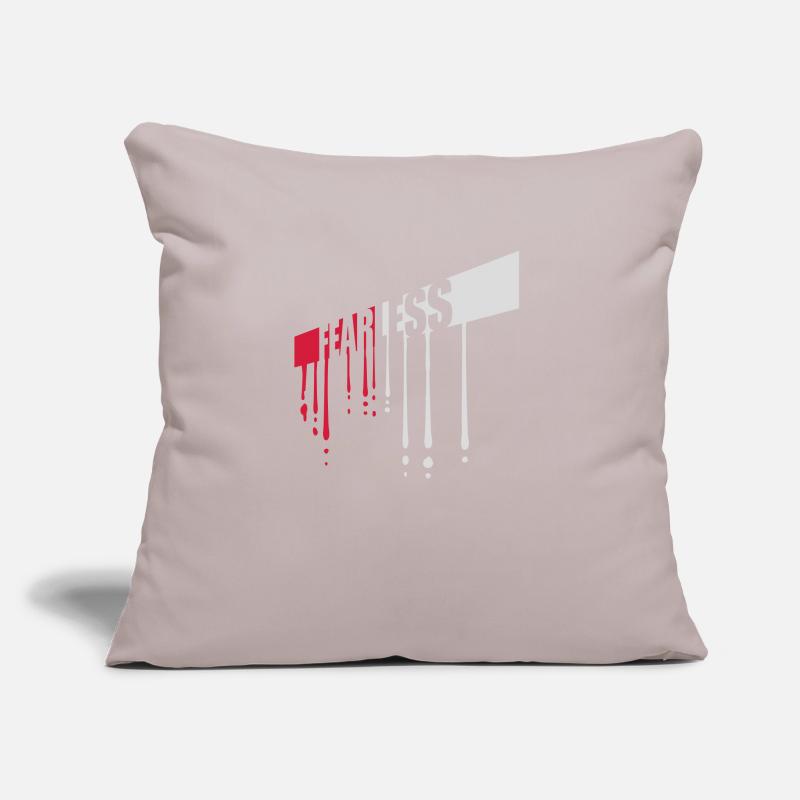 fearless Text Zitat Design Sofakissen mit Füllung 45 x 45 cm