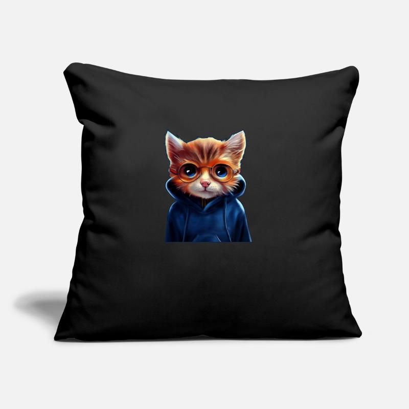 Chat avec pull Coussin et housse de 45 x 45 cm
