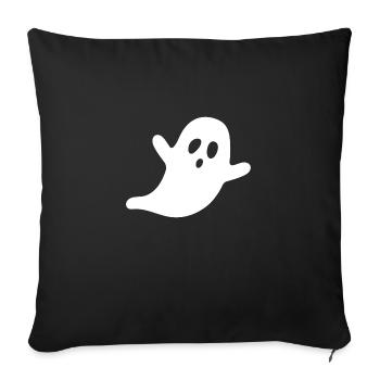 Ghost | Halloween T-Shirt - Sofakissen mit Füllung 45 x 45 cm - Schwarz - Vorne