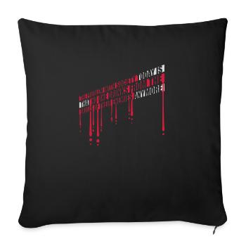drinks from enemies skulls - Sofa pillow with filling 45cm x 45cm - black - Front