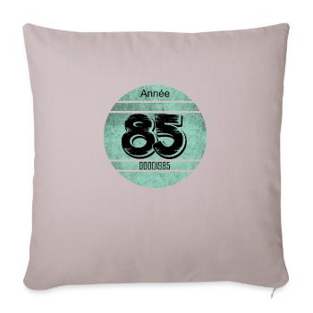 Vignette auto vintage 1985 - Coussin et housse de 45 x 45 cm - taupe clair - Devant