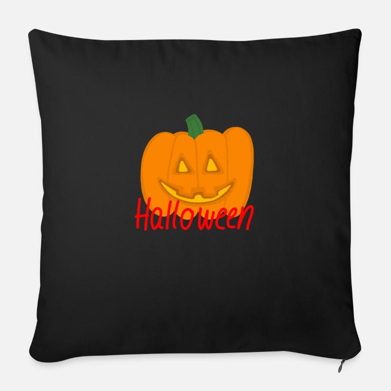 Halloween Pumpkin - Sofakissen mit Füllung 45 x 45 cm - Schwarz
