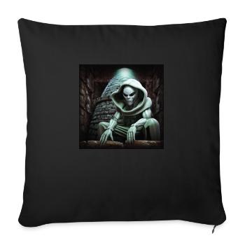 Alien Monk - Sofa pillow with filling 45cm x 45cm - black - Front