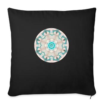 Dodécaèdre géométrie sacrée - Coussin et housse de 45 x 45 cm - noir - Devant