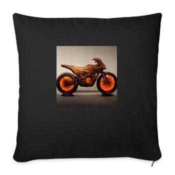 motor bike - Sofa pillow with filling 45cm x 45cm - black - Front