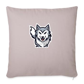 Wolf logo design, young and trendy. - Sofa pillow with filling 45cm x 45cm - light taupe - Front