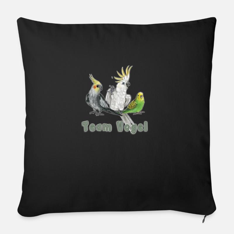 Team Vogel - Sofakissen mit Füllung 45 x 45 cm - Schwarz