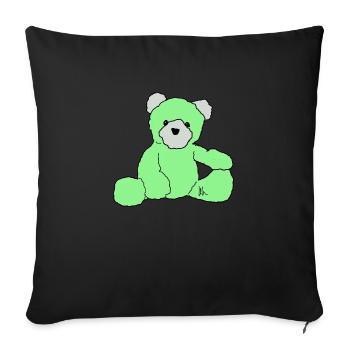 Teddy - Sofa pillow with filling 45cm x 45cm - black - Front
