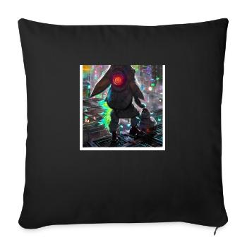 Series: distopia of christmas - Sofa pillow with filling 45cm x 45cm - black - Front