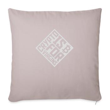 crypto is for virgins - Sofa pillow with filling 45cm x 45cm - light taupe - Front