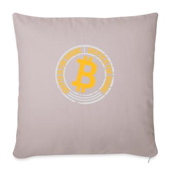 crypto is for virgins - Sofa pillow with filling 45cm x 45cm - light taupe - Front