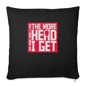 I get more head - Sofa pillow with filling 45cm x 45cm - black - Front