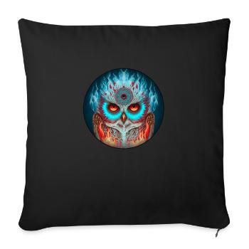 Hiboux de pouvoir - Coussin et housse de 45 x 45 cm - noir - Devant