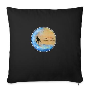 Surfing - Beach - Wellenreiten - California - Sofa pillow with filling 45cm x 45cm - black - Front