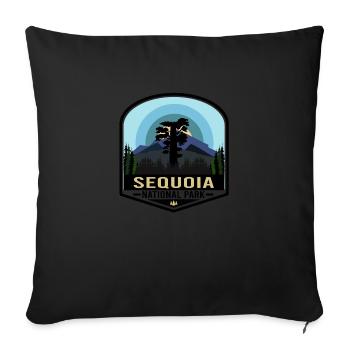 Squoia National Park - Sofa pillow with filling 45cm x 45cm - black - Front
